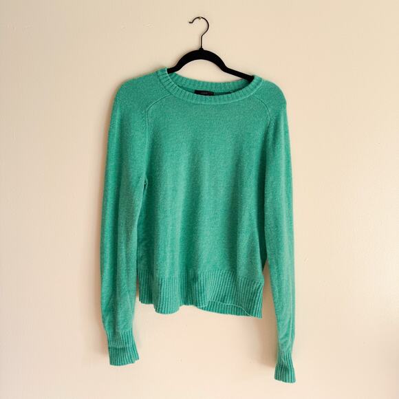 J. Crew Green Wooly Holly Crewneck Sweater Large - Picture 1 of 7